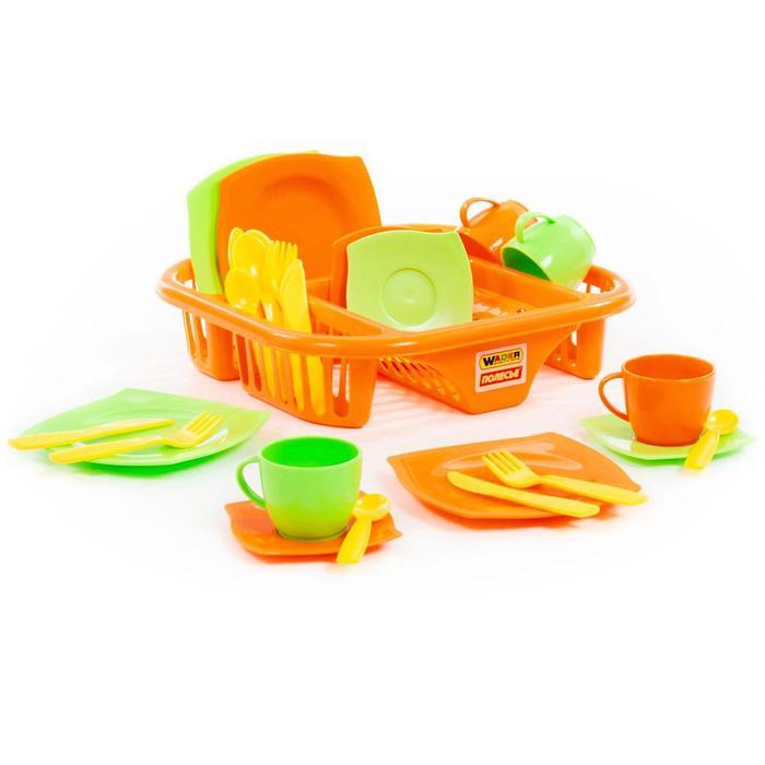 Набор детской посуды «Алиса», с сушилкой на 4 персоны, 30 элементов - фото 2 - id-p199286772