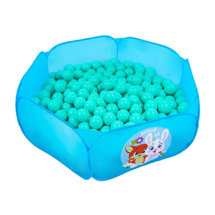 Набор шаров для сухого бассейна 500 шт, цвет: бирюзовый - фото 1 - id-p199292555