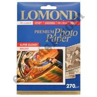Фотобумага Lomond Premium (1106102) A6 (10x15), 270 / суперглянец / 20л, КНР - фото 1 - id-p2644157