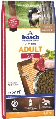 Корм для собак Bosch Petfood Adult Lamb&Rice