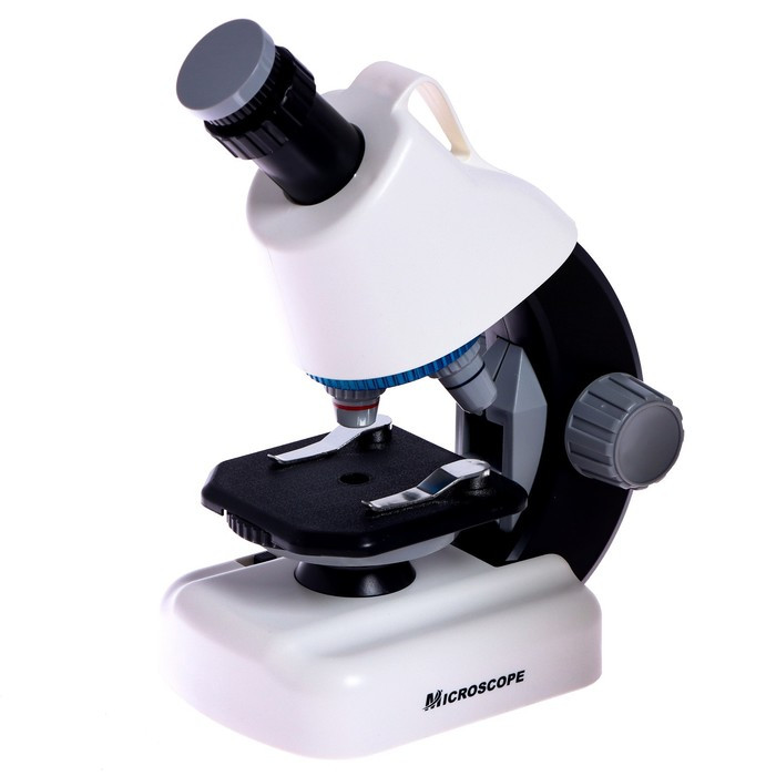 Микроскоп детский «Юный ученый» кратность х100, х400, х1200, подсветка, цвет белый - фото 2 - id-p199298300