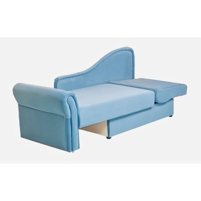 Детский диван №2, механизм еврокнижка, велюр, цвет синий - фото 3 - id-p199310955