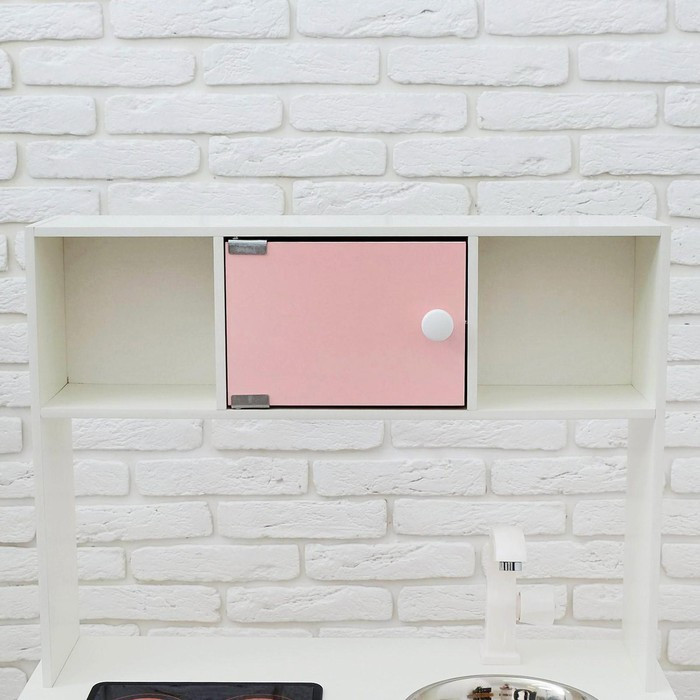 Игровая мебель «Кухонный гарнитур», световые и звуковые эффекты, цвет розовый, интерактивная панель - фото 3 - id-p199328813