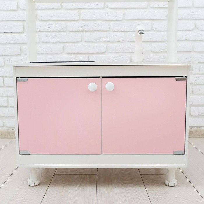 Игровая мебель «Кухонный гарнитур», световые и звуковые эффекты, цвет розовый, интерактивная панель - фото 10 - id-p199328813