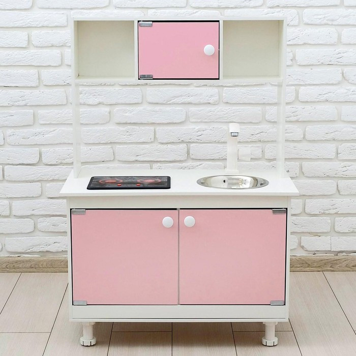 Игровая мебель «Кухонный гарнитур», световые и звуковые эффекты, цвет розовый, интерактивная панель - фото 9 - id-p199286824