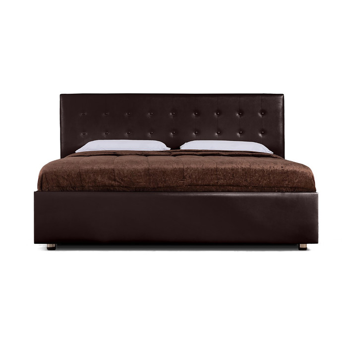 Кровать «Космопорт» без ПМ, 1400×2000 мм, встроенное основание, цвет пралине - фото 4 - id-p199315120