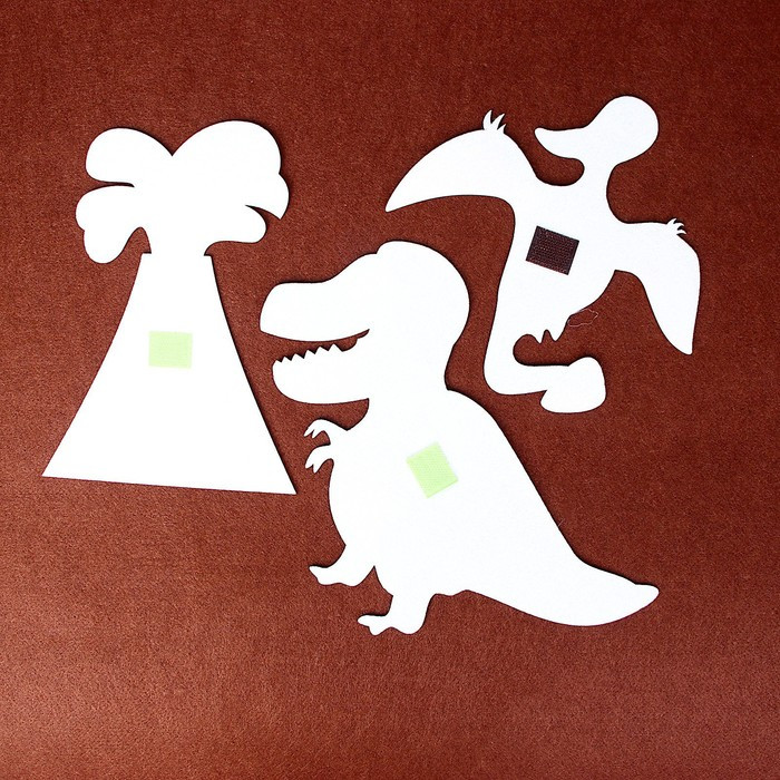 Бизиборд на стену из фетра «Динозавры и драконы» 32 детали на липучке, размер поля 105 × 75 см - фото 8 - id-p199286881