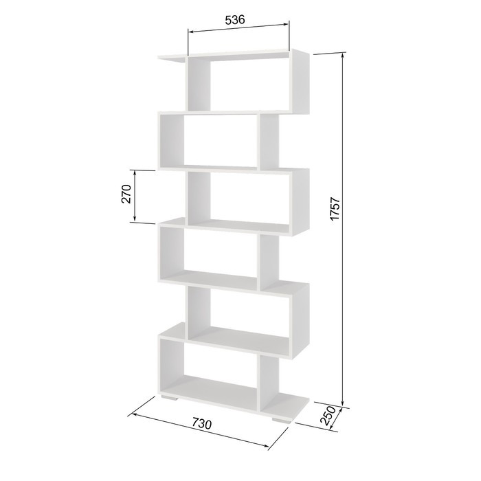 Стеллаж Найс, 730х250х1750, Белый - фото 2 - id-p199310500