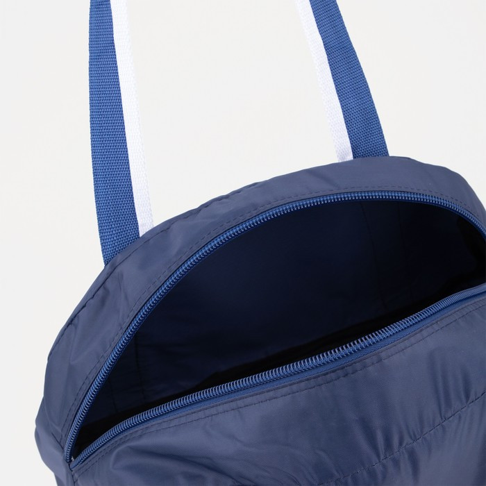 Сумка спортивная на молнии, наружный карман, цвет синий - фото 3 - id-p199282741