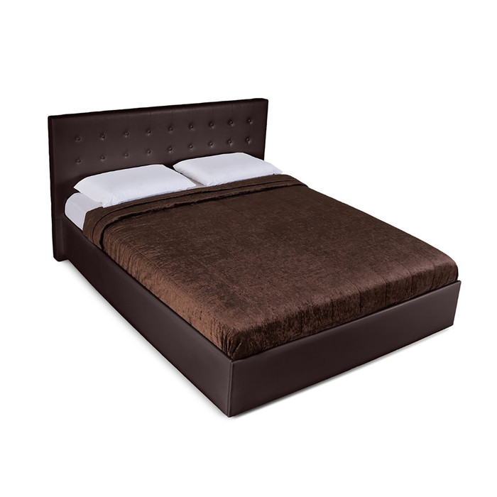 Кровать «Космопорт» без ПМ, 1600×2000 мм, встроенное основание, цвет пралине - фото 5 - id-p199315178