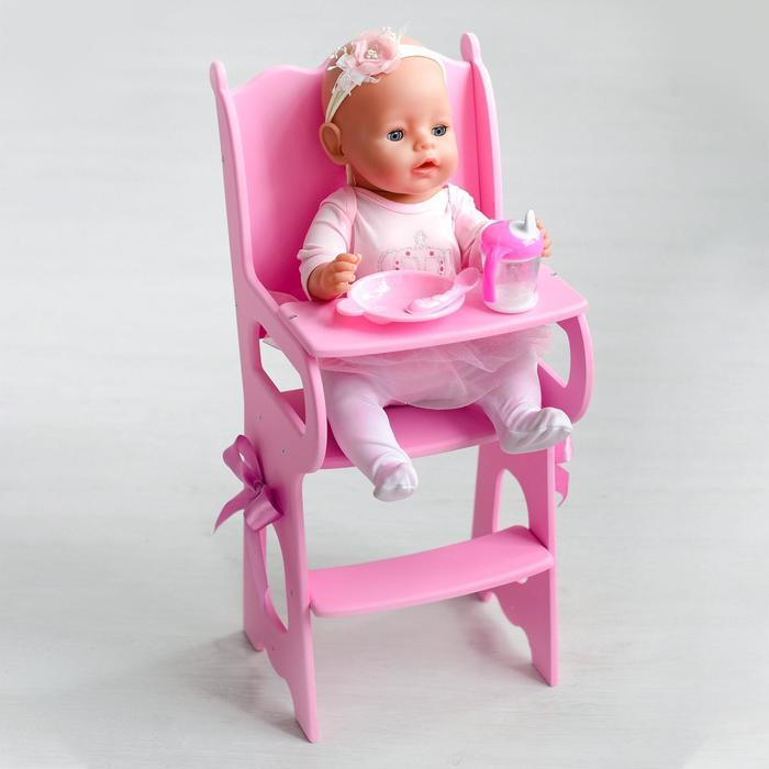 Игрушка детская: столик для кормления с мягким сидением, коллекция «Diamond princess» розовый - фото 2 - id-p199285929