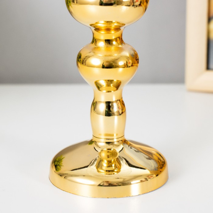 Ночник "Фонтан" LED от батареек 3хАА золото 11,5х11,5х20 см