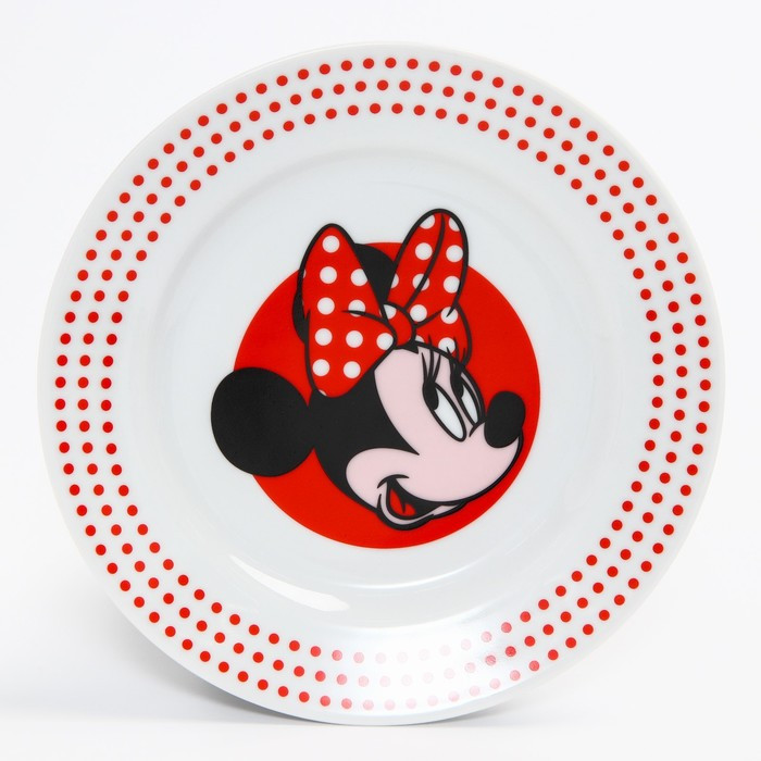 Набор посуды «Минни», 3 предмета: тарелка Ø 16,5 см, миска Ø 14 см, кружка 250 мл, Минни Маус - фото 3 - id-p199326186