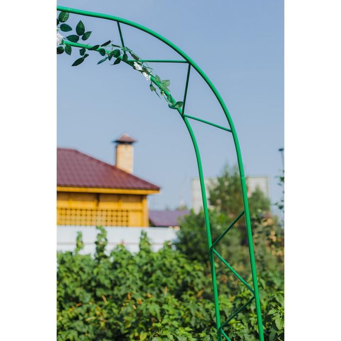 Арка садовая, разборная, 240 × 125 × 36.5 см, металл, зелёная, «Ёлочка», Greengo - фото 5 - id-p199292739