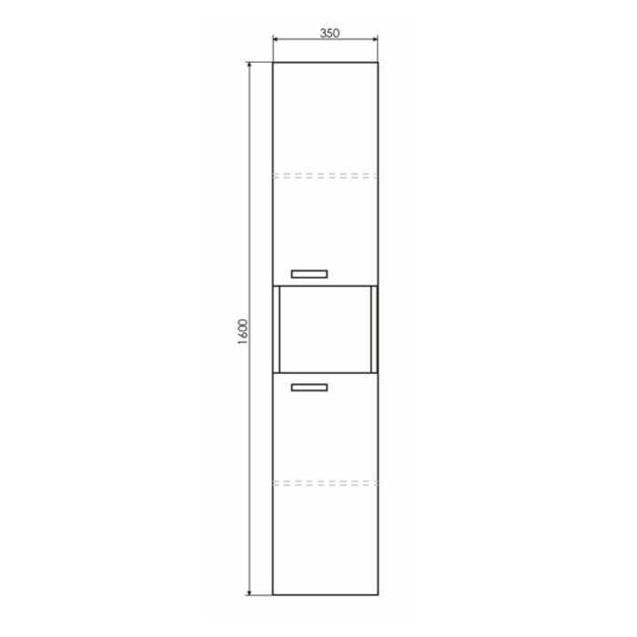 Шкаф-колонна COMFORTY «Никосия-35» дуб темный - фото 2 - id-p199309194