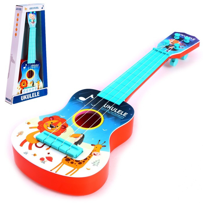 Игрушка музыкальная укулеле «Зоопарк», цвета МИКС - фото 1 - id-p199297547