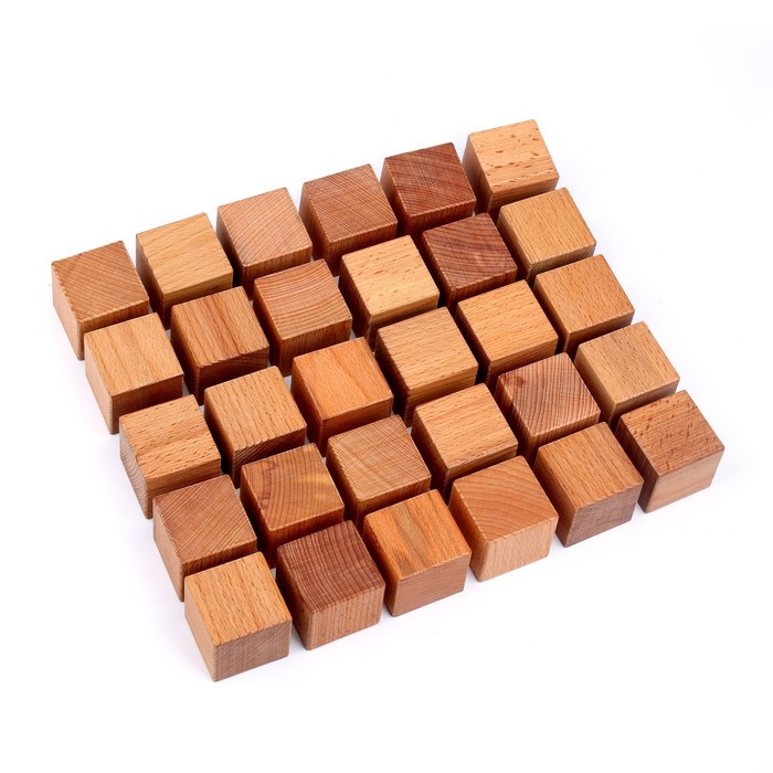 Набор деревянных кубиков 30 шт. - фото 2 - id-p199330788