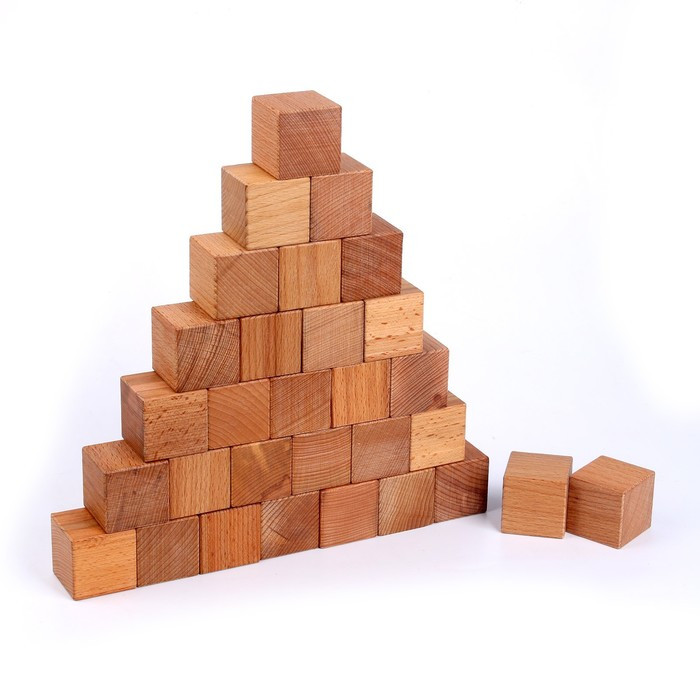 Набор деревянных кубиков 30 шт. - фото 3 - id-p199330788