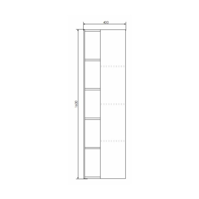 Шкаф-колонна COMFORTY «Милан-40» белый - фото 2 - id-p199309215