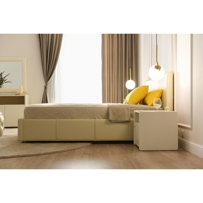 Кровать «Атриум» без ПМ, 1400×2000 мм, встроенное основание, цвет nice beige - фото 2 - id-p199315232