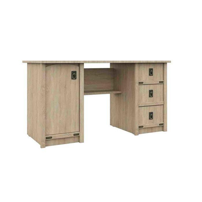 Стол письменный «Валенсия», 3 ящика и дверь, 1400 × 680 × 760 мм, цвет дуб сонома - фото 1 - id-p199312184