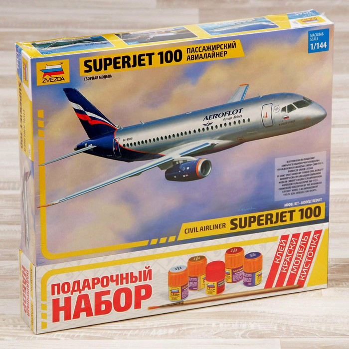 Сборная модель «Самолёт SuperJet 100» - фото 1 - id-p199296636