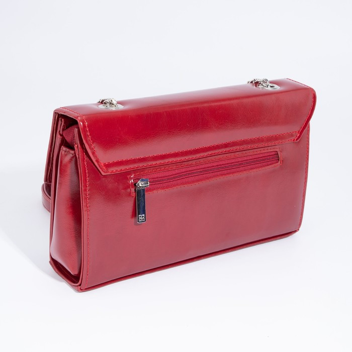 Сумка-мессенджер El Masta с клапаном, наружный карман, цвет бордовый - фото 2 - id-p199283887