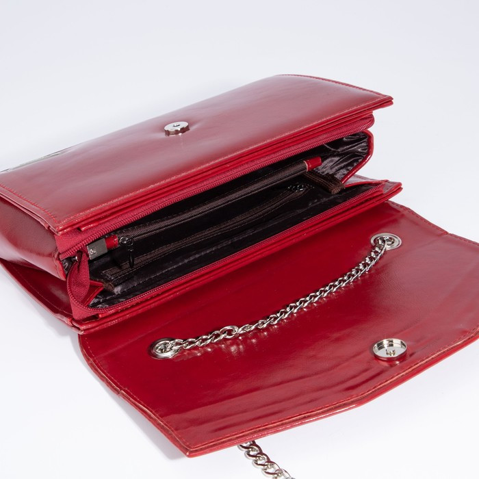Сумка-мессенджер El Masta с клапаном, наружный карман, цвет бордовый - фото 6 - id-p199283887
