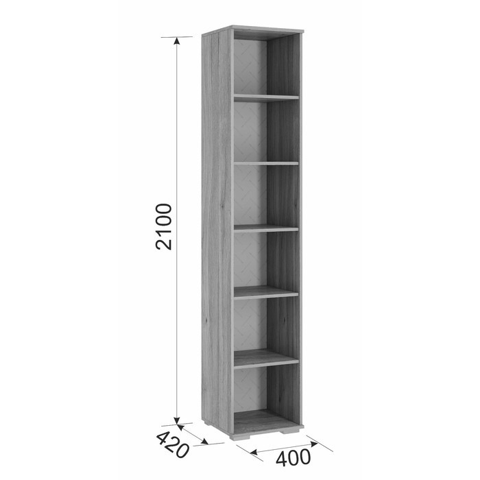 Шкаф однодверный «Лайк 07.01», 400 × 420 × 2100 мм, цвет дуб мария / горчица - фото 2 - id-p199312230