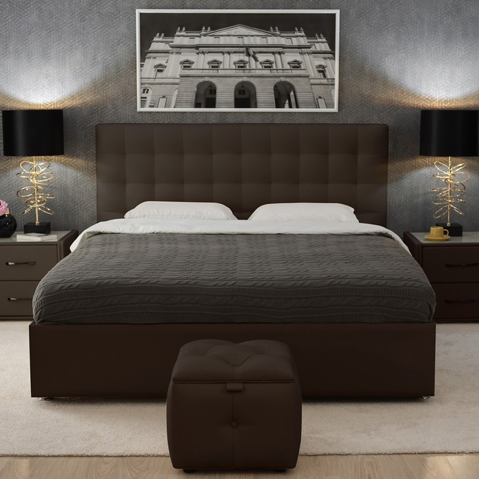 Кровать «Ла Скала» без ПМ, 1600×2000 мм, встроенное основание, цвет пралине - фото 2 - id-p199315289