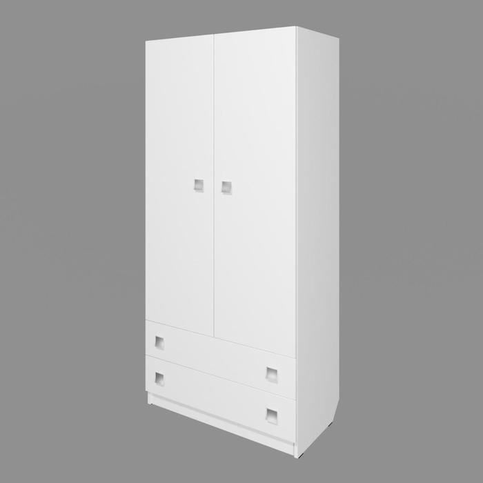 Шкаф «Умка», 800 × 420 × 1790 мм, 2-х дверный с ящиками, цвет белый - фото 1 - id-p199312240