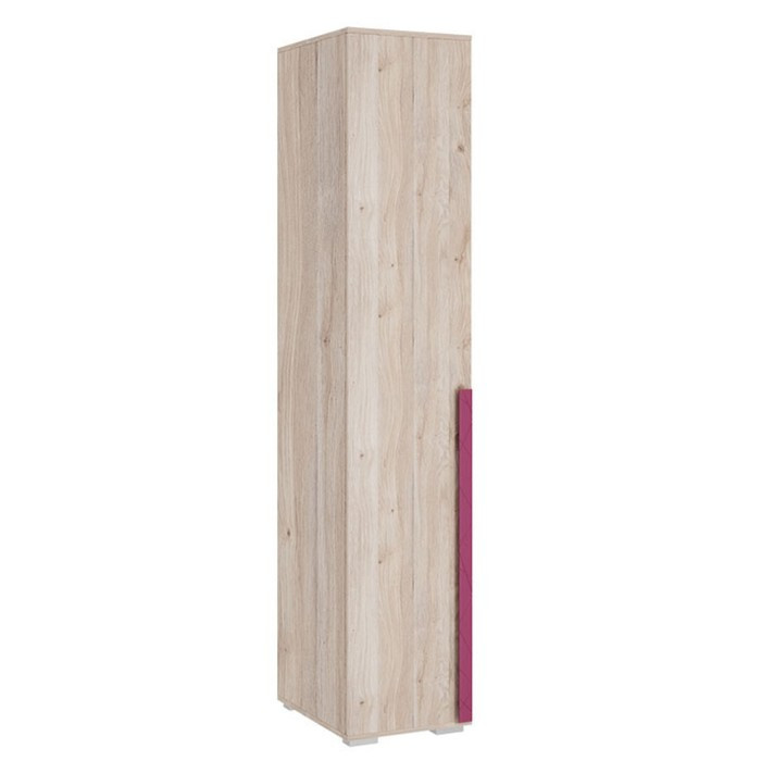 Шкаф однодверный «Лайк 01.01», 400 × 550 × 2100 мм, цвет дуб мария / фуксия - фото 1 - id-p199312271