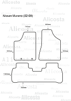 Ворсовые автоковрики Nissan Murano (02-08) Салон, Premium, Бежевый