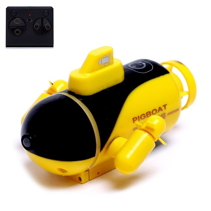 Подводная лодка радиоуправляемая «Батискаф», световые эффекты, цвет жёлтый - фото 1 - id-p199296728