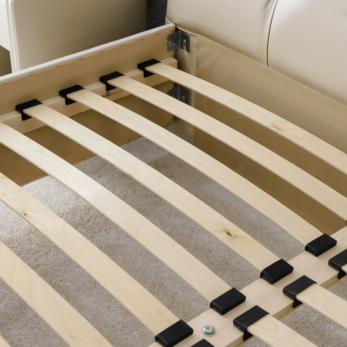 Кровать «Монблан» без ПМ, 1400×2000 мм, встроенное основание, цвет nice beige - фото 4 - id-p199315377