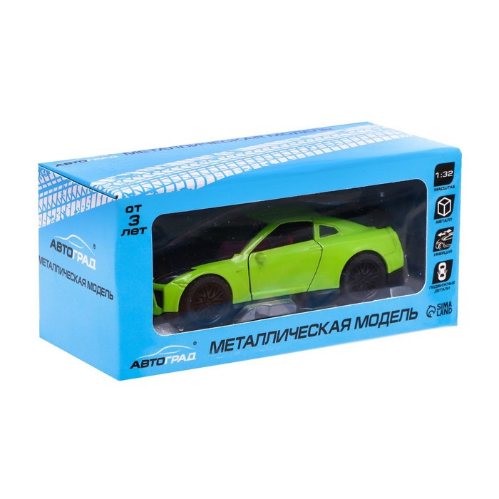 Машина металлическая «СпортКар», инерция, открываются двери, багажник, цвет зелёный - фото 5 - id-p199296786