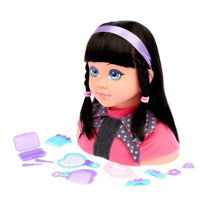 Кукла-манекен для создания причесок «Ида» с аксессуарами, МИКС - фото 3 - id-p199328669
