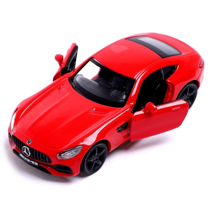 Машина металлическая MERCEDES-AMG GT S, 1:32, открываются двери, инерция, цвет красный - фото 3 - id-p199296828
