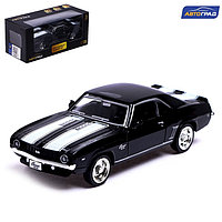 Машина металлическая CHEVROLET CAMARO SS, 1:32, открываются двери, инерция, цвет чёрный