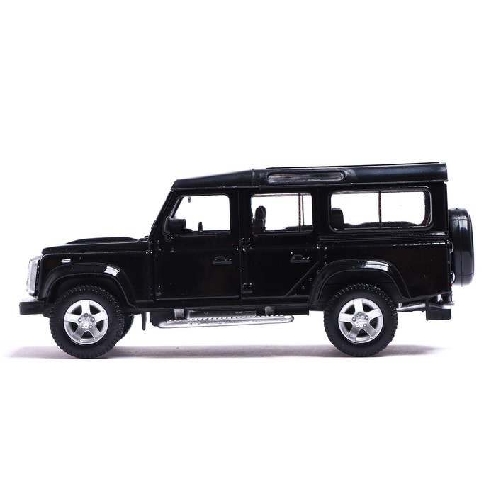 Машина металлическая LAND ROVER DEFENDER, 1:32, открываются двери, инерция, цвет чёрный - фото 2 - id-p199296831