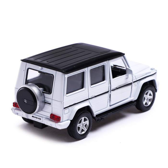 Машина металлическая MERCEDES-BENZ G63 AMG, 1:32, открываются двери, инерция, цвет белый - фото 4 - id-p199296847