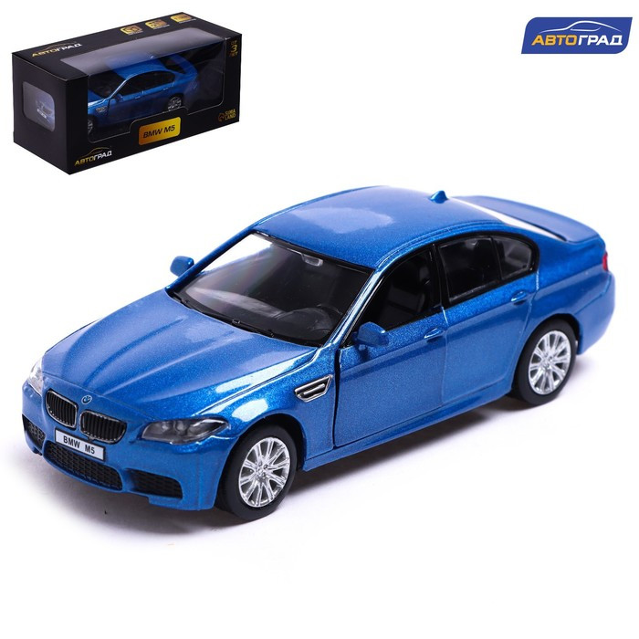 Машина металлическая BMW M5, 1:32, открываются двери, инерция, цвет синий - фото 1 - id-p199296849