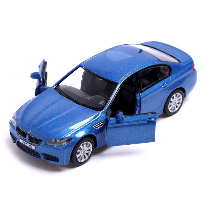 Машина металлическая BMW M5, 1:32, открываются двери, инерция, цвет синий - фото 3 - id-p199296849
