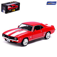 Машина металлическая CHEVROLET CAMARO SS, 1:32, открываются двери, инерция, цвет красный