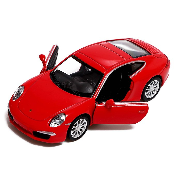 Машина металлическая PORSCHE 911 CARRERA S, 1:32, открываются двери, инерция, цвет красный - фото 4 - id-p199296861