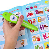 Музыкальная игрушка обучающая «Умная книга», с интерактивной ручкой, звук, свет СИНИЙ ТРАКТОР, фото 3