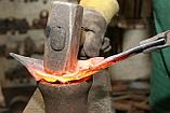 Охотничий кованый нож из дамасской стали «Кабан», рукоять венге, карельская берёза, алюминий., фото 3