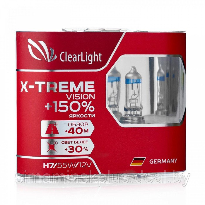 Лампа автомобильная, HВ3 Clearlight X-treme Vision +150% Light, набор 2 шт - фото 1 - id-p199335142