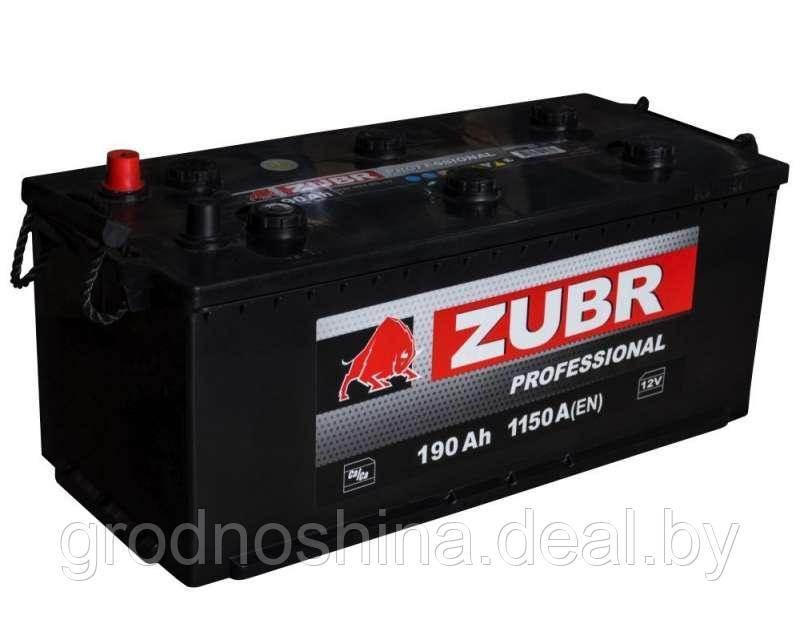 Аккумулятор ZUBR 6СТ-190, 190ah,1150а, 510х218х225 мм. - фото 1 - id-p170103764