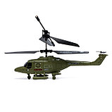Вертолёт радиоуправляемый «Армия», заряд от USB, свет, цвет зелёный, фото 2